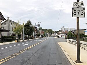 2022-09-25 11 43 11 View south along Pennsylvania State Route 873 (Main Street) just south of Walnut Street in Slatington, Lehigh County, Pennsylvania