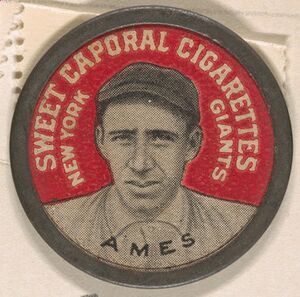 Ames, New York Giants (red), from the Domino Discs series (PX7), issued by Kinney Brothers MET DP869206