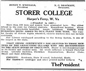 Another advertisement for Storer College