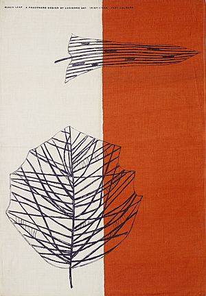 Black Leaf tea towel, Lucienne Day, Thomas Somerset & Co, 1959