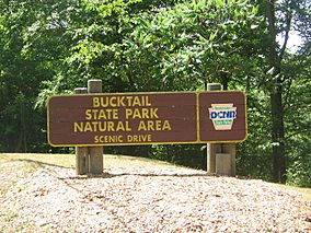 Bucktail State Park Natural Area Sign, Clinton County.jpg