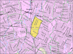 Census Bureau map of Maywood, New Jersey