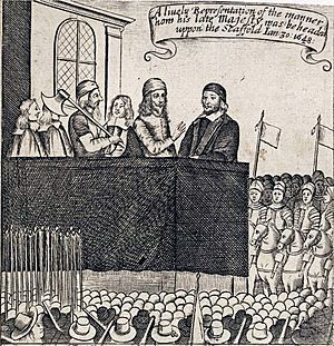 Charles I execution, and execution of regicides (detail)