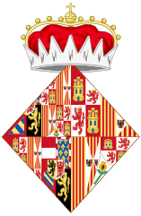 Coat of Arms of Joanna of Castile, Princess of Asturias and Girona as Consort of Philip the Handsome