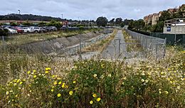 Colma Creek by South San Francisco BART station