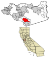 Contra Costa County California Incorporated and Unincorporated areas Danville Highlighted 0617988