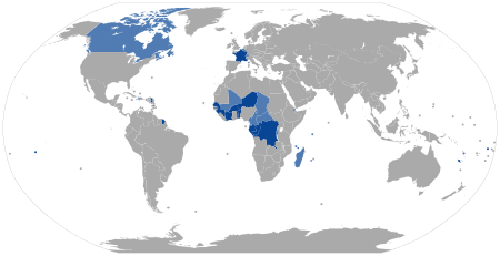 Countries where French is an official language