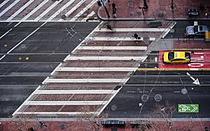 Crosswalk of Market at Third, San Francisco