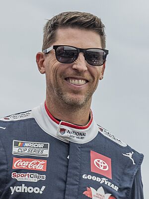 Denny Hamlin at 2025 Coca-Cola 600 (cropped).jpg