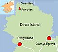 Dinas Island map detail