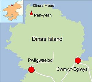 Dinas Island map detail
