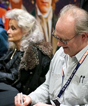 Doctor Who 50th Celebration - Peter Davison (and Kate O'Mara in background)