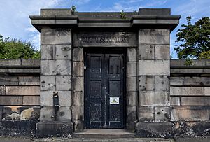 Door to the City Observatory, Edinburgh, Scotland, GB, IMG 3661 edit