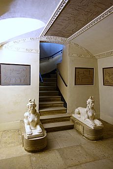 Egyptian entry hall - Stowe House - Buckinghamshire, England - DSC07072