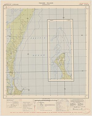 Fraser Island Topo Map 1942