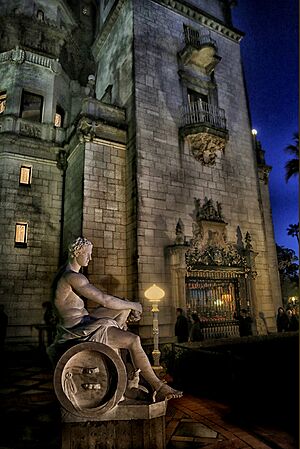 Hearst Castle at night