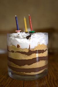 Icebox cake is chocolate pudding and Graham crackers in layers.jpg
