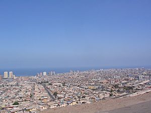 Overview of the city of Iquique