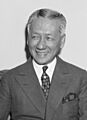 J.M. Elizalde, Sergio Osmena, John W. Hausermann (cropped to Pres. Osmeña)