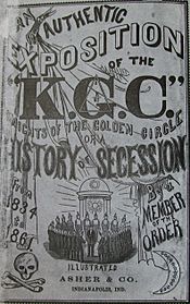 Knights of the Golden Circle History of Seccession book, 1862