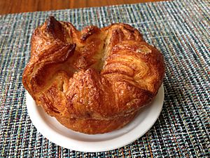 Kouign amann pastry from B. Patisserie in San Francisco