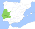 Location map Taifa of Badajoz