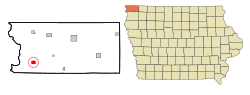 Location of Inwood, Iowa