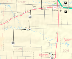 Map of Logan Co, Ks, USA