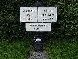 Montgomery Canal 0 mile milepost - geograph.org.uk - 580203