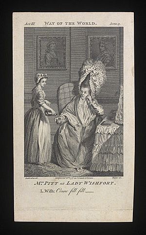 Mrs Pitt as Lady Wishfort in Way of the World a
