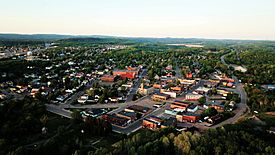 Aerial view of Downtown Negaunee