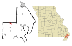 Location of Parma, Missouri