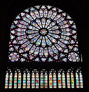 Paris Cathédrale Notre-Dame Innen Südliche Rosette 1