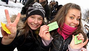 RIAN archive 370051 Students celebrating St.Tatyana's Day, or Russian Students Day