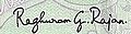Raghuram Rajan signature - en