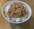 Rice seasoned with Natto
