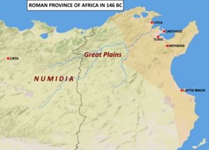 Roman Province of Africa in 146 BC