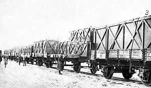 Romorantin Aerodrome - DH-4 Crates on Railcars