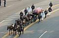 Ronald Reagan casket on caisson during funeral procession