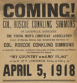 Roscoe Simmons handbill