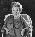 Rosemary Sutcliff seated