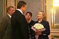 Secretary Clinton Is Greeted By Ukrainian President Yanukovych