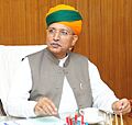 Shri Arjun Ram Meghwal taking charge as the Minister of State for Water Resources, River Development and Ganga Rejuvenation, in New Delhi on September 04, 2017
