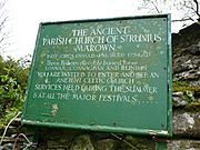 Sign at St. Runius Church Marown - geograph.org.uk - 1317907