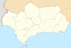 Location of El Salto Dam in the autonomous community of Andalusia.