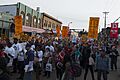 Strike and a protest march for a $15 minimum wage in Dinkytown