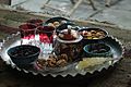 Tea with Dried cherries, walnuts, nuts, cookies abd dates (14172786389)