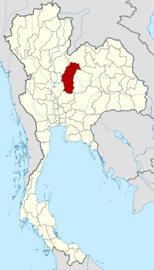 Map of Thailand highlighting Phetchabun Province