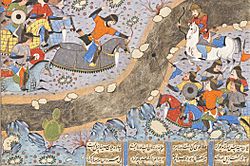 The Night Attack of Bahram Chubina on the Army of Khusraw Parvis LACMA M.2009.44.3 (2 of 8)