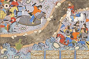 The Night Attack of Bahram Chubina on the Army of Khusraw Parvis LACMA M.2009.44.3 (2 of 8)